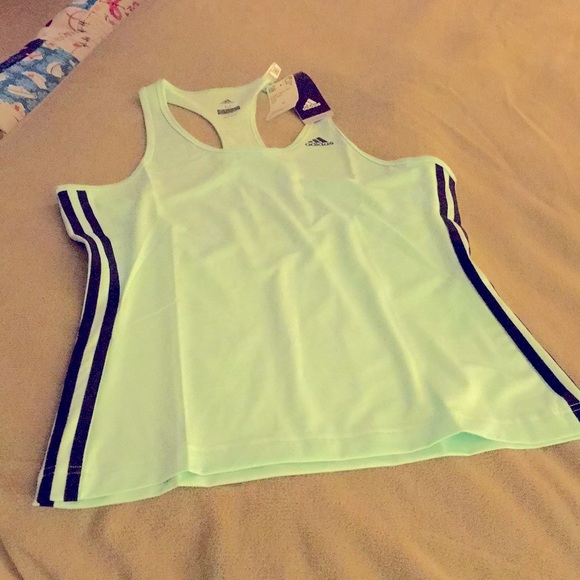 Adidas Sea Green sleeveless Tank Top Med - Picture 3 of 4
